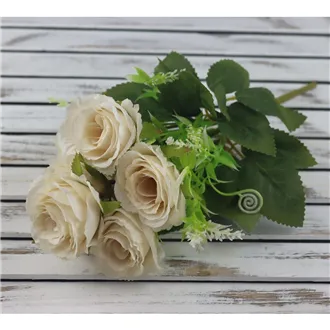 bouquet of roses mini 32 cm, CREAM
