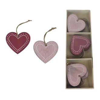 Hearts for hanging, 9 pcs D5570