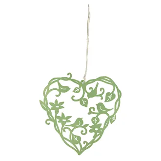 Hanging heart green K1442-15