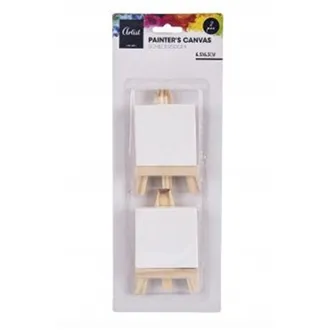 Painting canvas with stand set of 2