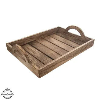 Tray wood MANGO 35.5x25.5 cm medium