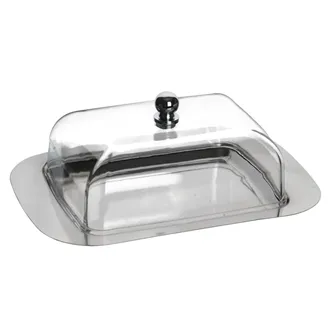 Butter dish stainless steel/UH 18.5x12 cm