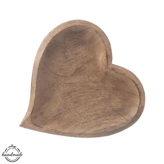 Platter wood MANGO heart 25x25 cm