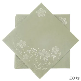 Paper napkin GREENISH 20 pcs 33x33 cm green