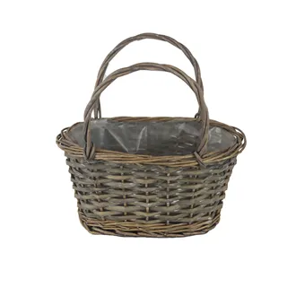 Plastic lined basket P2043