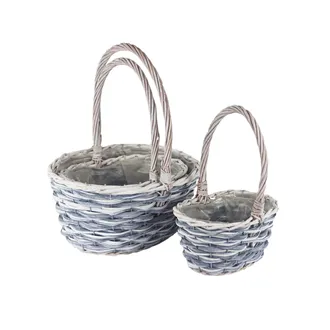 Basket oval gray, S/3 P2046