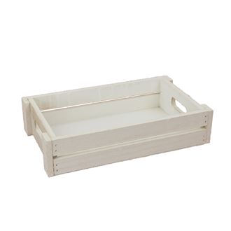 Wooden tray small white D0158/M-01