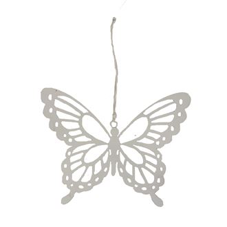 Hanging butterfly white K1444-01