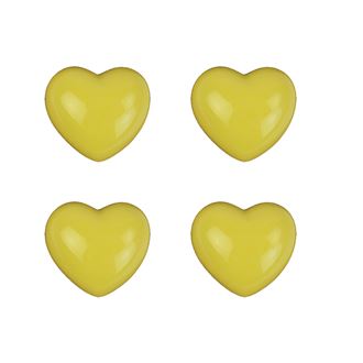 Heart yellow 4 pcs X1693-02