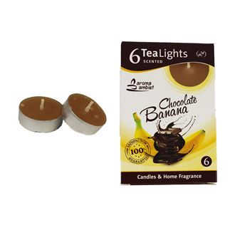 Tealight CHOCOLATE BANANA 6 Pcs. MSC-TL1007