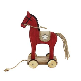 Wooden Red Horse D1650