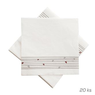 HEARTS paper napkin 20 pack O0075