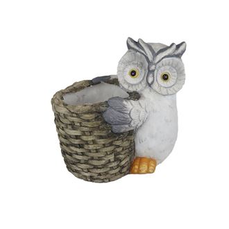Decorative flowerpot owl X5013-01