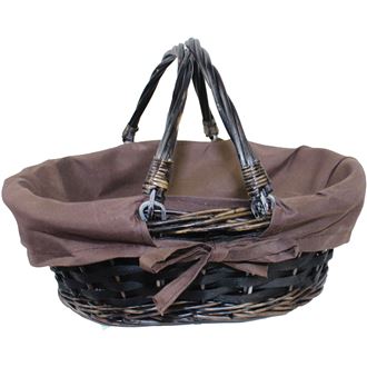 basket with two handles brown P0067/H