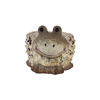Decorative flowerpot frog X3791