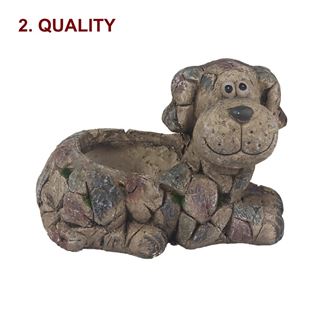 Decorative flower pot dog X3642/B 2nd quality
