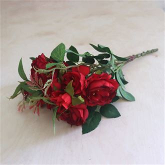 Artificial bouquet red 371222-08