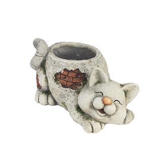 Decorative flower pot cat X3711 
