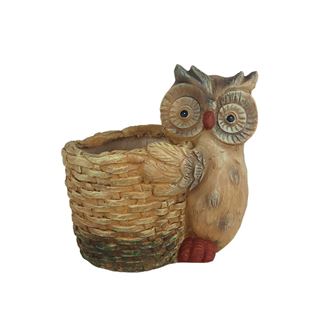 Decorative flowerpot owl X5013-20