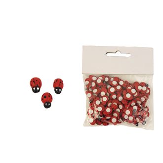 Ladybugs adhesive 144 pcs D1991