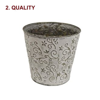 Metal flower pot K2907/2 2nd quality