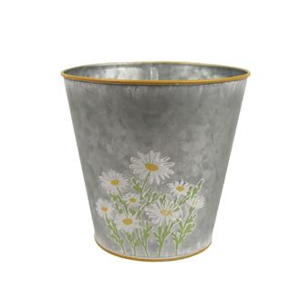 Metal flower pot daisy K3302/3