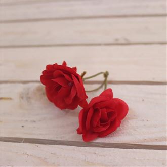 Rose flower, 24 pcs red 371224-08
