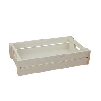 Wooden tray middle white D0158/S-01