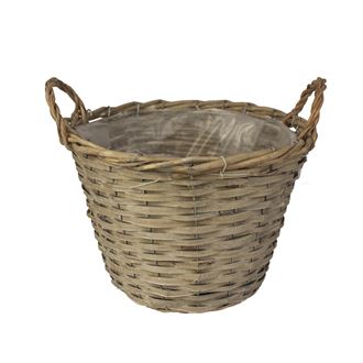Basket with plastic grey P0243