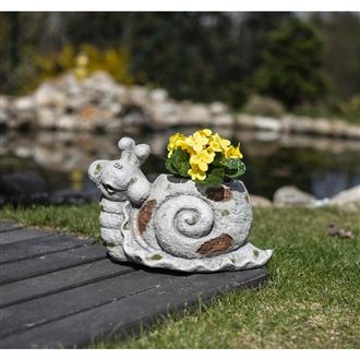 Decorative flowerpot snail X3713 