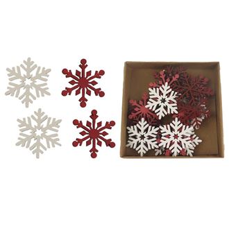 Decorative snowflakes, 24 pcs D4213