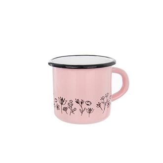Mug pink enamel MEADOW O0088