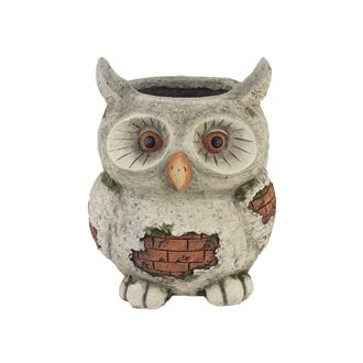 Decorative flowerpot owl X3712