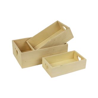 Wooden box, set 3pcs D1861
