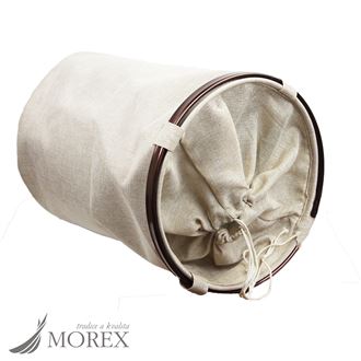Textile basket white-beige X0598-01