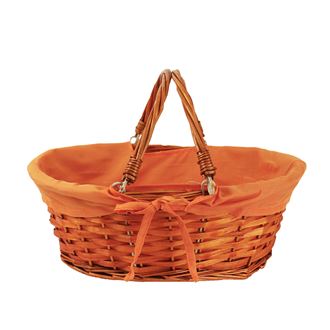 basket with two handles orange