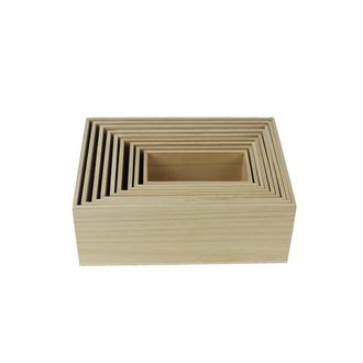Wooden box, set 9pcs D1869