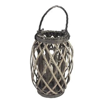 Basket for candle 30 cm grey P0409-21