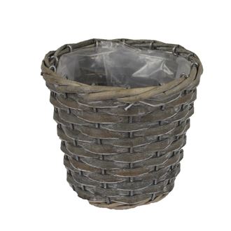 Basket with plastic grey P0251