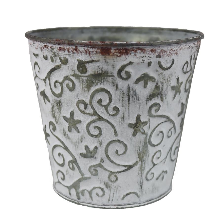 Metal flower pot K2907/1 2nd quality