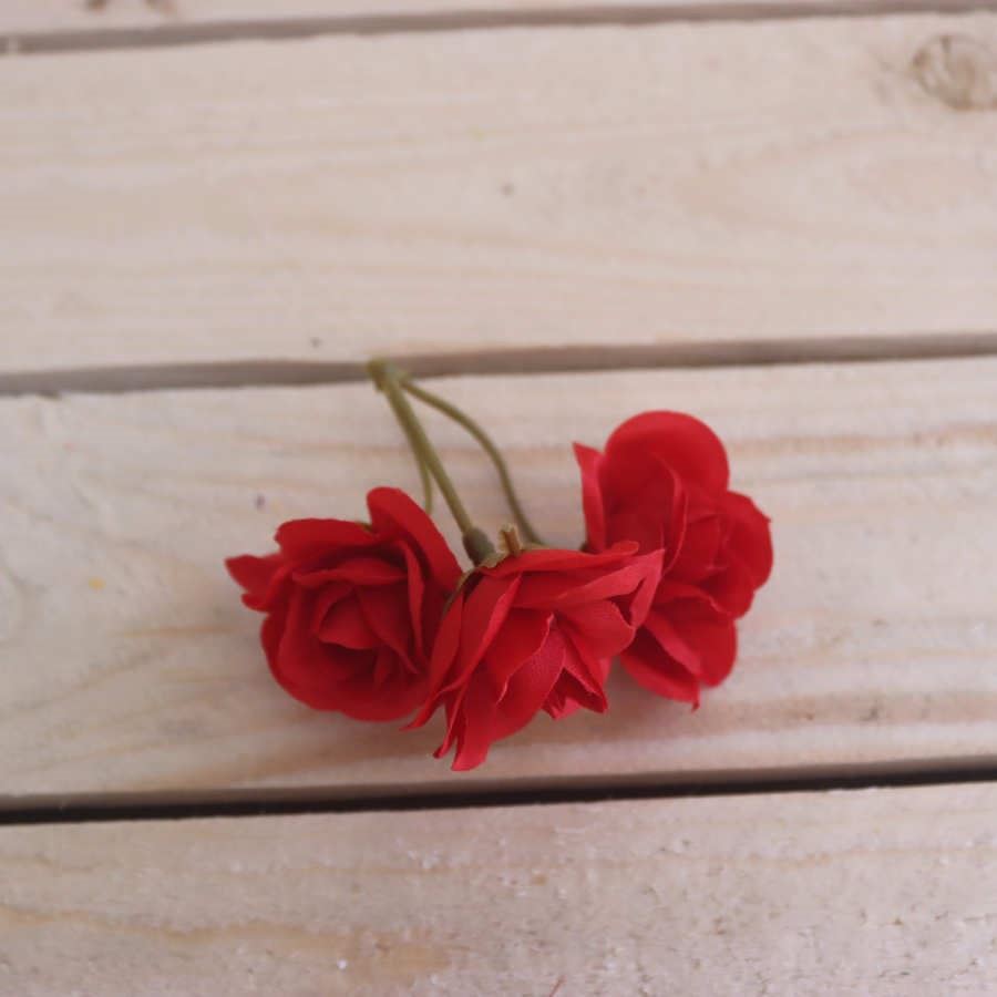 Rose flower, 24 pcs red 371224-08