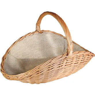 Basket for wood with jute, large, 02928/L4