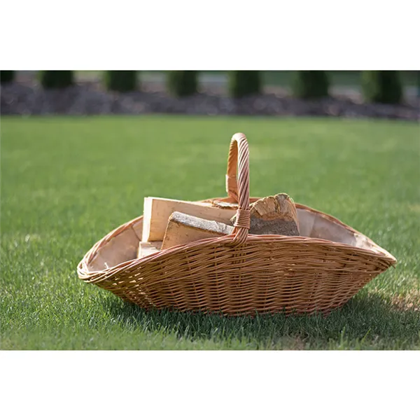 Basket for wood with jute, large, 02928/L4