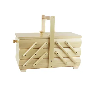 Sewing box natural, wooden, medium 0960008