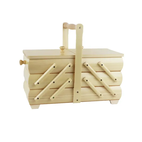 Sewing box natural, wooden, medium 0960008
