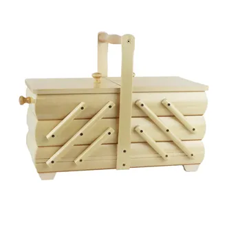 Sewing box natural, wooden, large 0960011