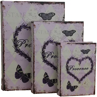 Wooden book 3pc Provence 355114