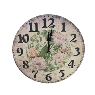 Clock d. 34cm - Flowers 355218