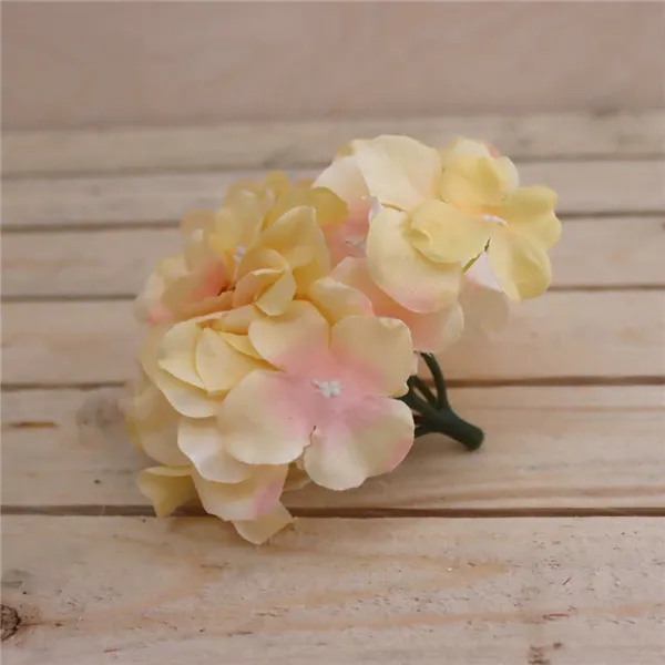 Hydrangea flower yellow, 6 pcs 371194-02