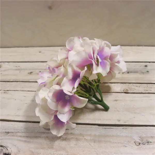 Hydrangea flower light pink, 6 pcs 371194-05